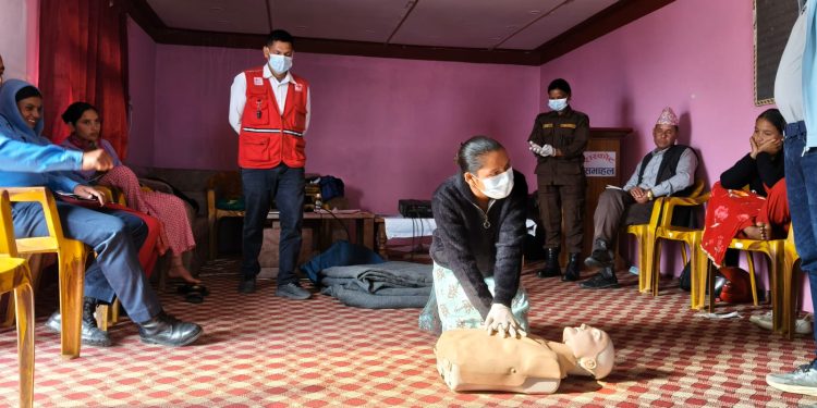 प्राथमिक उपचार तथा प्रथम प्रतिकर्ता सम्बन्धि २ दिने तालिम सम्पन्न।